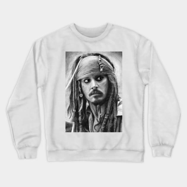 Jack, Sparrow Crewneck Sweatshirt by asa7ur